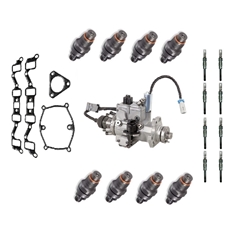 1994-2002-chevygmc-65l-fuel-injectors-glow-plugs-gaskets-and-pump-set