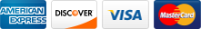 We accept American Express, Discover, Visa, Master Card, and PayPal