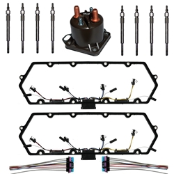 1998-2003 FORD 7.3L POWERSTROKE VALVE COVER GASKETS WITH HARNESS, GLOW PLUG CONTROLLER & GLOW PLUG SET