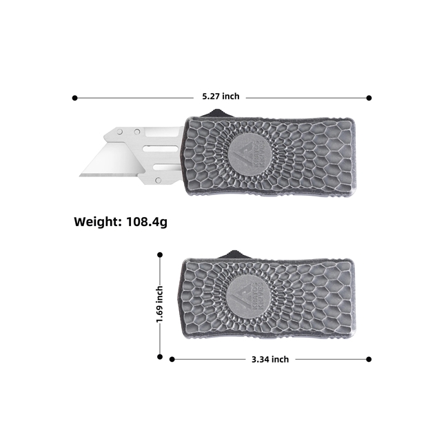 KRATOS Tombstone OTF Auto Heavy Duty Utility Knife - Box Cutter