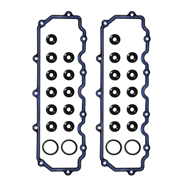 2003-2007 Ford 6.0L Engine Valve Cover Gasket Set Upper Both Side With Grommets