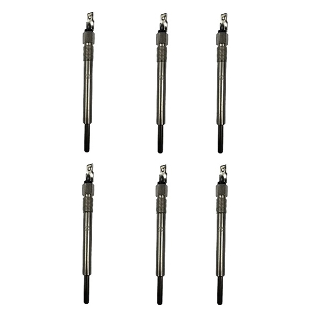 DIESELRX DRX00017 GLOW PLUG SET OF 6, DUAL COIL, SELF REGULATING - INTERNATIONAL / CASE TRACTOR / KOMATSU