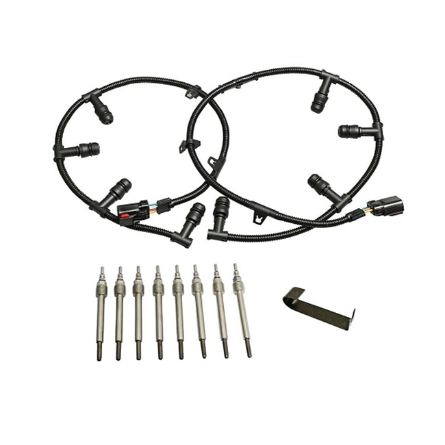 2004-2007 Ford 6.0 Powerstroke Glow Plug Harness with 8pcs Glow Plugs & Removal Tool Show Image 1